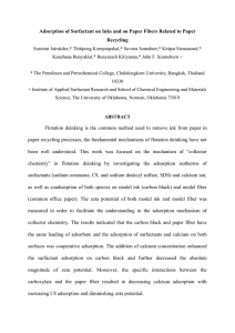 Adsorption of Surfactant on Inks and on Paper Fibers Related... Recycling