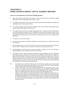 CHAPTER 12 SOME LESSONS FROM CAPITAL MARKET HISTORY