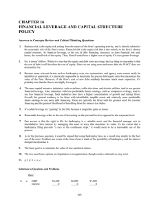 CHAPTER 16 FINANCIAL LEVERAGE AND CAPITAL STRUCTURE POLICY