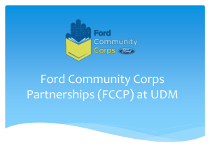 Ford Community Corps Partnerships (FCCP) at UDM
