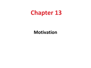 Chapter 13 Motivation