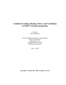 Combined Cooling, Heating, Power, and Ventilation (CCHP/V) Systems Integration