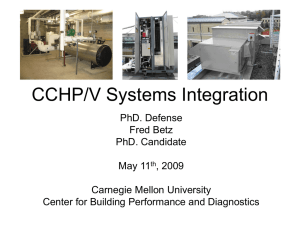 CCHP/V Systems Integration