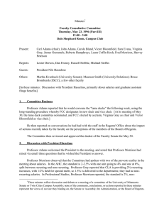 Minutes Faculty Consultative Committee Thursday, May 23, 1996 (Part III)