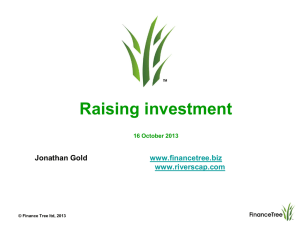 Raising investment Jonathan Gold www.financetree.biz www.riverscap.com