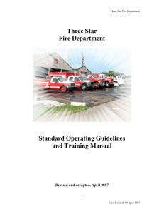 Three Star Fire Department Standard Operating Guidelines