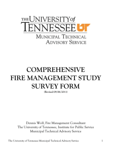 COMPREHENSIVE FIRE MANAGEMENT STUDY SURVEY FORM