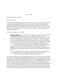 April 5, 2004  Re: Potential removal of officer Dear City Attorney: