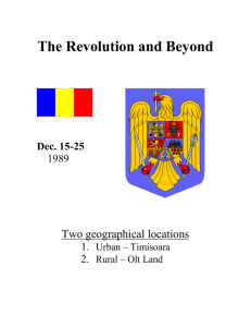 The Revolution and Beyond  Two geographical locations Dec. 15-25