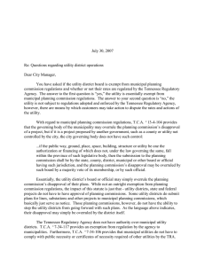 July 30, 2007  Re: Questions regarding utility district operations Dear City Manager,