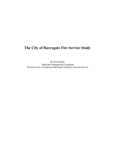 The City of Harrogate Fire Service Study