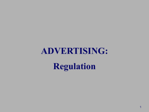 ADVERTISING: Regulation 1