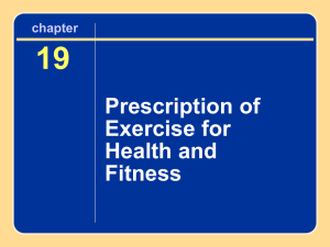 19 Prescription of Exercise for Health and