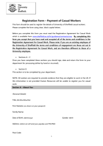 Registration Form – Payment of Casual Workers