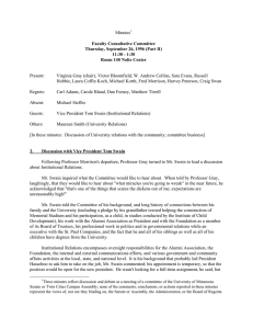 Minutes Faculty Consultative Committee Thursday, September 26, 1996 (Part II)