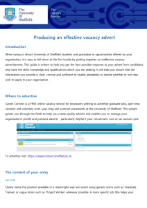 Producing an effective vacancy advert Introduction