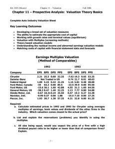 Chapter 11 – Prospective Analysis:  Valuation Theory Basics