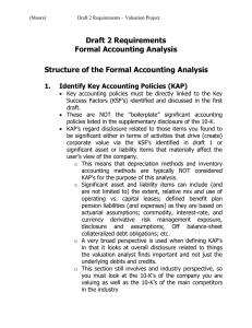 Draft 2 Requirements Formal Accounting Analysis  Structure of the Formal Accounting Analysis