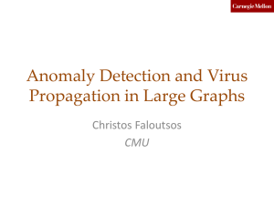 Anomaly Detection and Virus Propagation in Large Graphs Christos Faloutsos CMU