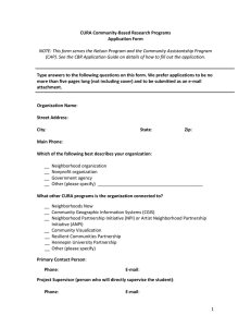 CURA Community-Based Research Programs Application Form