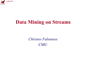 Data Mining on Streams Christos Faloutsos CMU CMU SCS