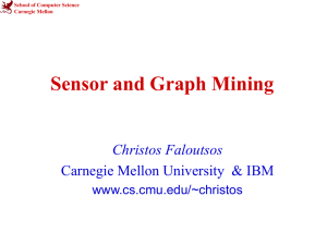 Sensor and Graph Mining Christos Faloutsos Carnegie Mellon University  &amp; IBM www.cs.cmu.edu/~christos