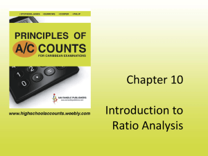 Chapter 10 Introduction to Ratio Analysis