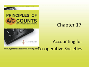 Chapter 17 Accounting for Co-operative Societies