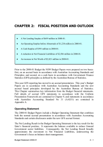 CHAPTER 2:  FISCAL POSITION AND OUTLOOK