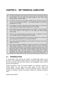 CHAPTER 4:  NET FINANCIAL LIABILITIES