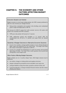 CHAPTER 5:  THE ECONOMY AND OTHER FACTORS AFFECTING BUDGET OUTCOMES