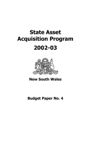 State Asset Acquisition Program 2002-03