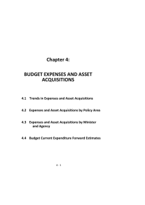 Chapter 4: BUDGET EXPENSES AND ASSET ACQUISITIONS
