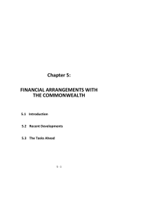 Chapter 5: FINANCIAL ARRANGEMENTS WITH THE COMMONWEALTH