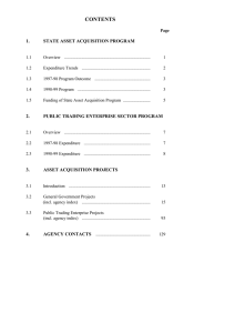 CONTENTS 1. STATE ASSET ACQUISITION PROGRAM