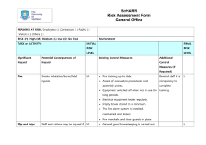 ScHARR Risk Assessment Form General Office
