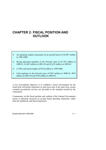 CHAPTER 2: FISCAL POSITION AND OUTLOOK