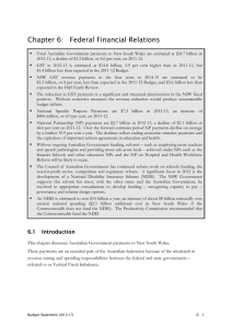 Chapter 6:  Federal Financial Relations