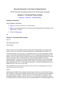 Session 4: The Social Policy Context