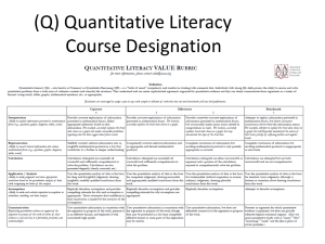 (Q) Quantitative Literacy Course Designation