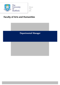 Departmental Manager Faculty of Arts and Humanities  About