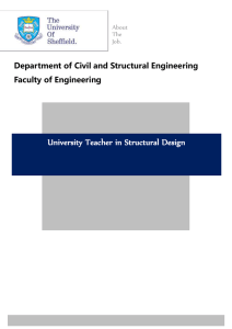 University Teacher in Structural Design Department of Civil and Structural Engineering
