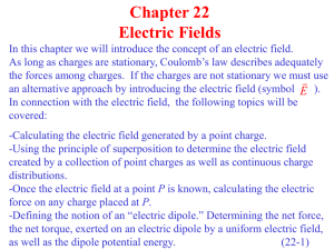 Chapter 22 Electric Fields