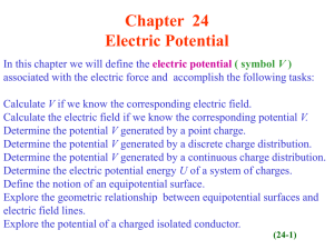 Chapter  24 Electric Potential