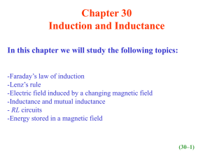 Chapter 30 Induction and Inductance