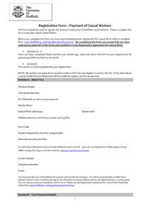 Registration Form – Payment of Casual Workers