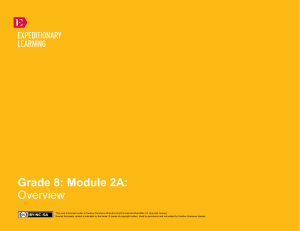 Grade 8: Module 2A: Overview