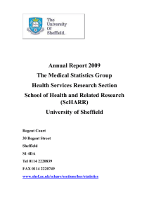 Annual Report 2009 The Medical Statistics Group Health Services Research Section