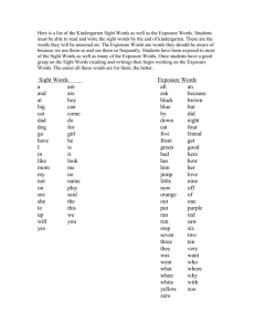 Here is a list of the Kindergarten Sight Words as... must be able to read and write the sight words...