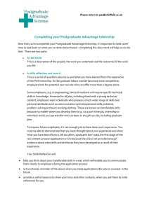 Completing your Postgraduate Advantage Internship